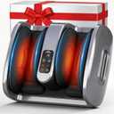 Foot Massager, Electric Shiatsu Foot and Leg Massager with Heat and Cooling, Deep Kneading Foot Massage Vibration , Adjustable Mode & Intensity, Timer Auto Shut-Off, Home Relaxation Gift for Men Women