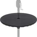 Outdoor Adjustable Umbrella Table Tray, 20'' Portable Round Umbrella Table Top for 1.5ft Patio Umbrella Pole, Black.