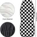 Pehede Car Seat Cover Black and White Chess Pattern Front for Cars, Easy to Install Cover Set, Accessories Auto Trucks Van SUV,2 Packs