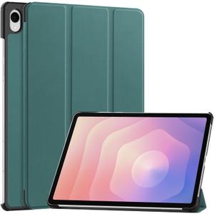 Folio Case for Samsung Galaxy Tab S11 (11-inch), PU & Hard PC Cover | Lightweight Shell | Shockproof | Adjustable Kickstand | Smart Auto Wake/Sleep | Precise Cutouts | Anti-Scratch (Dark Green)