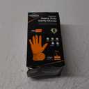 TitanFlex Thor Grip Heavy Duty Industrial Orange Nitrile Gloves with Raised Diamond Texture, 8-mil, Latex Free, Powder Free (Large (Pack of 100))