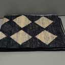 Lahome Moroccan Trellis Area Rug - 2x3 Printed Small Black Checkered Entryway Rug Non Slip Kitchen Mat, Stain Resistance Indoor Modern Floor Soft Throw Carpet for Front Door Bathroom Sink Bedroom