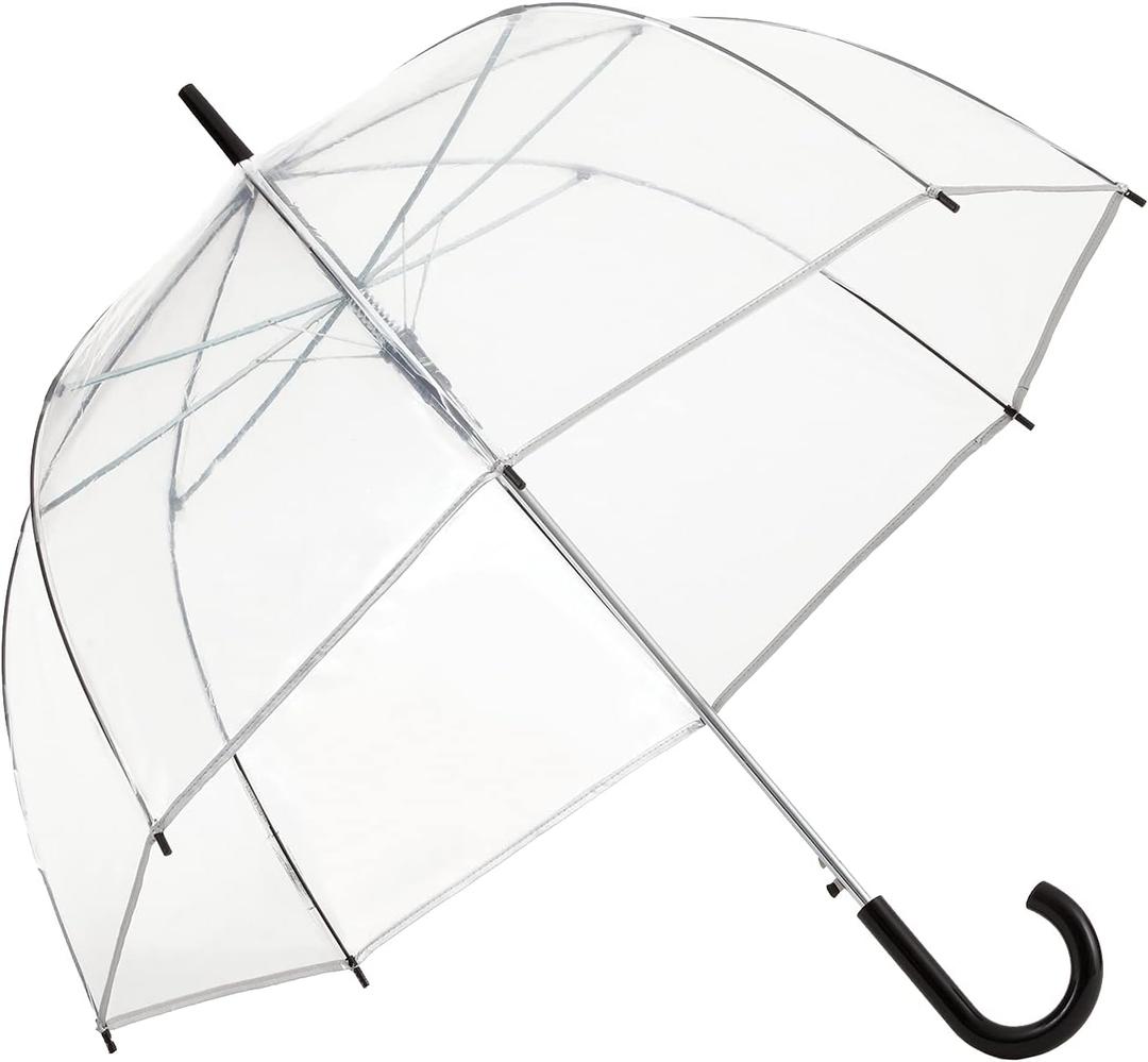 ShedRain Bubble Umbrella  See Through, Rain & Windproof Umbrella - Perfect for Weddings, Prom, Outdoor Events - Automatic Open (Silver Trim)