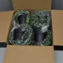 Palonu Artificial Hanging Plants for Shelf, 4 Pack Fake Potted Greenery Faux Eucalyptus Vine, Mandala Vine, String of Pearls,Pea pod Leaves in Pot for Office Living Room Bathroom Indoor Outdoor Dcor