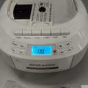 Greadio CD Player Boombox Cassette Player Combo with Bluetooth,AM/FM Radio,Stereo Sound with Remote Control,AUX/USB Drive,Tape Recording,AC/DC Powered,Headphone Jack,LCD Display for Home,Kids,Gift (White)