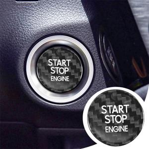 Carbon Fiber Push Start Button Cover Compatible with Lexus IS200T IS250 IS300 IS350 RCF RC200T RC300 RC350 NX200 NX300 Engine Start Stop Button Cover Key Ignition Switch Cover Black
