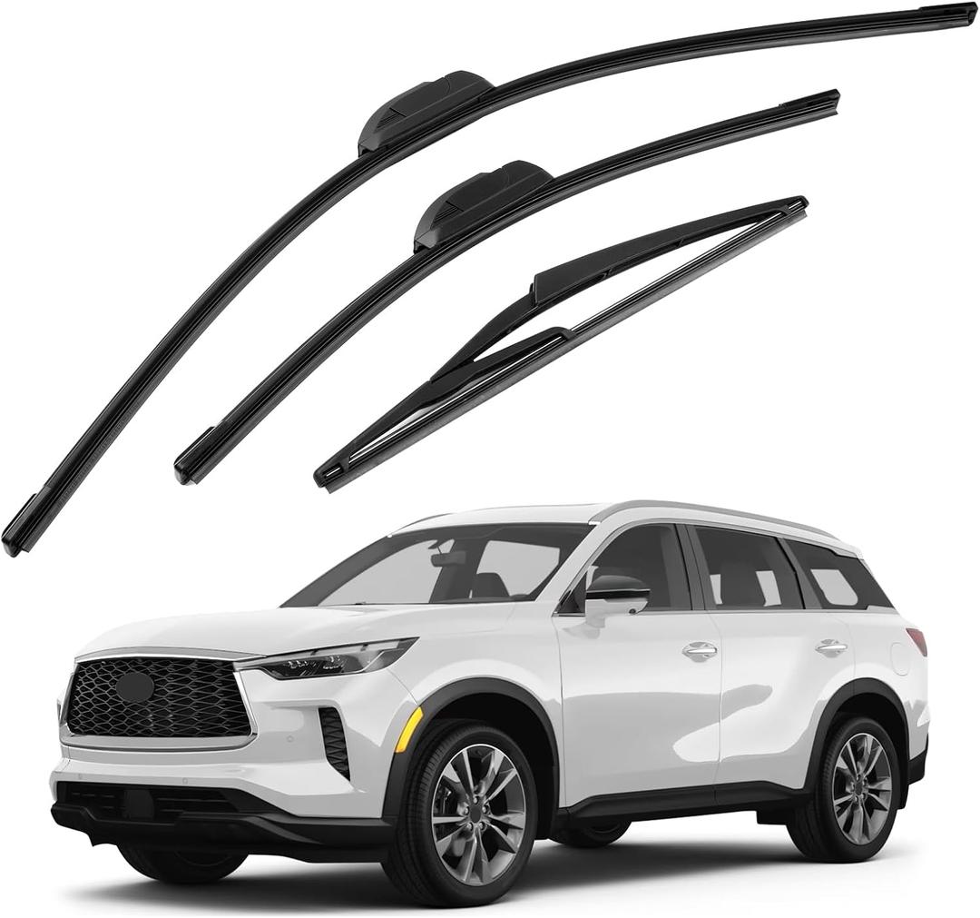26"+ 17"+ 12" Windshield Wiper Blades Fit for INFINITI QX60 2014-2025 2026 Original Equipment Windshield Wipers Hook Car Accessories 3-Pack