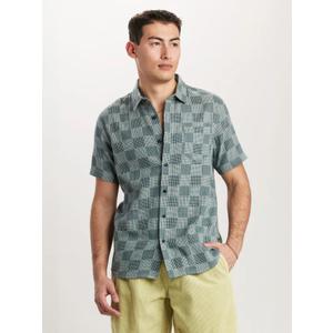 Unionbay Men's Bradley Short Sleeve Gauze Button Down Shirt, Snow Pine, Size XL