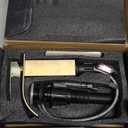 Brushed Gold Bathroom Faucets, Waterfall Bathroom Sink Faucet Single Handle Bathroom Faucet for 1 or 3 Hole, Mixer Tap Vanity Faucet with Deck Plate, Pop-up Drain and Supply Hoses