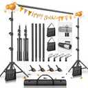 BEIYANG 8.5 x 10 FT Photo Backdrop Stand Kit, Adjustable Background Holder Support System Kit with Carrying Bag, for Photography Video Studio, Parties Decoration, Advertising Display