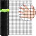 Hardware Cloth 1/2inch Black Vinyl Coated Wire Mesh 24" x 100' Welded Wire Fencing AWG17,PVC Coating Chicken Wire Fence,Welded Wire Mesh Roll for Garden Guard Fence Poultry Cage Net Fencing