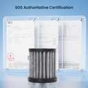 GLACIER FRESH Replacement Cartridges for Stainless Steel Countertop Water Filtration System, 3 Months/200 Gallons Filter Cartridges, Elarisey™ Filtration Technology, Meeting SGS Standards (1 Pack)