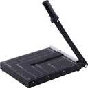 ISDIR 12-Inch Guillotine Paper Cutter, 15 Sheet Capacity, Blade Lock & Magnetic Guide, Heavy-Duty Metal Base for Precision Cutting of Cardstock, Photos, and Crafts - Ideal for Home & Office (12'' Black)