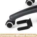 DOITOOL Wheel Pad 4-Pack Non-Slip Furniture Wheel Stoppers for Chairs Refrigerator Freezer Secure Slot Stopper for Home Office Use 3.22X2.55X0.78In (8.20X6.50X2.00CM)