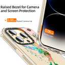 Wildflower Phone Case for iPhone 14 Pro Max Cute Trendy Aesthetic Floral Design for Women & Girls - Military-Grade Drop Protection - Clear Hard Shell Protective Cover - A Fairy and Flowers