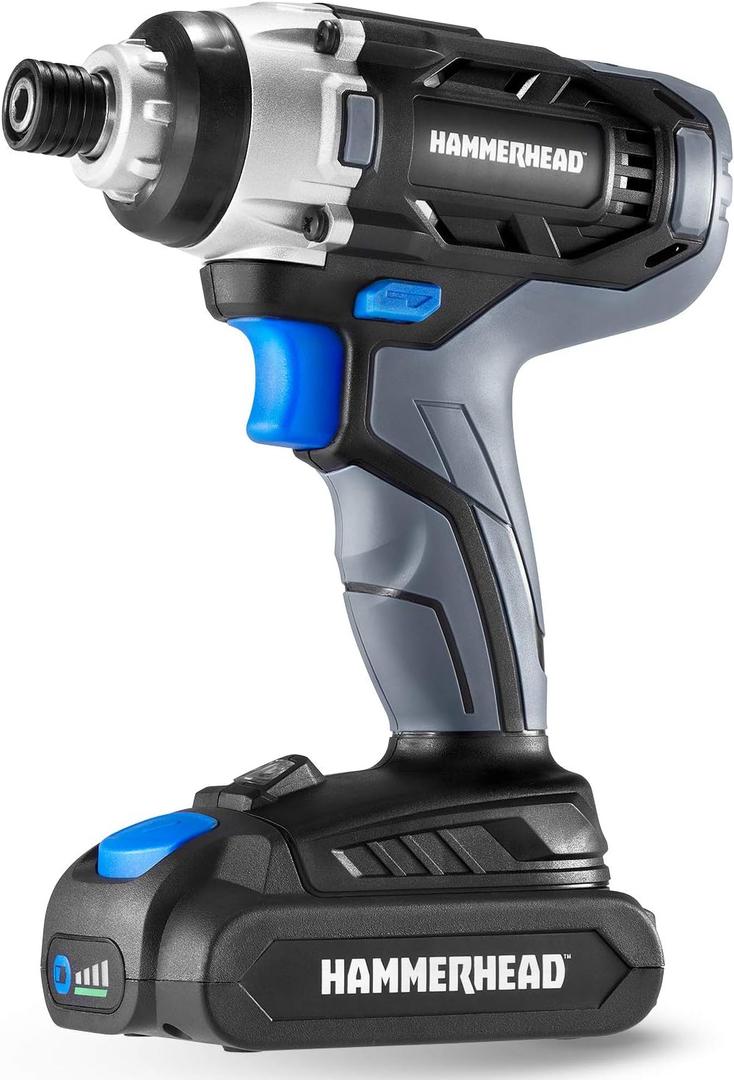 Hammerhead 20V 1/4 Inch Cordless Impact Driver Kit with 1.5Ah Battery and Charger  HCID201