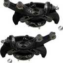 Front Steering Knuckle & Wheel Bearing Hub Assembly for 2003 2004 2005 Honda Civic 1.7L L4 Wheel Hub kit, 698-494 698-495 698495 698494 51215S5AJ30 45255S01A00, Left Driver and Right Passenger Side