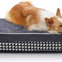 Laifug Orthopedic Memory Foam Extra Large Dog Bed with Pillow and Durable Water Proof Liner & Removable Washable Cover & Smart Design (Large (46"x28"x8"), Black and White Plaid)