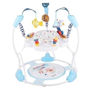 Baby Activity Center, 3-in-1 Baby Jumper, Infant Activity Center with 360 Rotating Seat, Music, Lights, 3 Adjustable Heights, Infant Activity Jumper for 6+ Months JP2403 