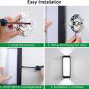 24W Outdoor Porch Lights Exterior Lighting Fixtures Wall Mount Rectangular Modern Patio Sconces 3000LM 6000K Aluminum Black IP65 for Garage House Front Door Entryway