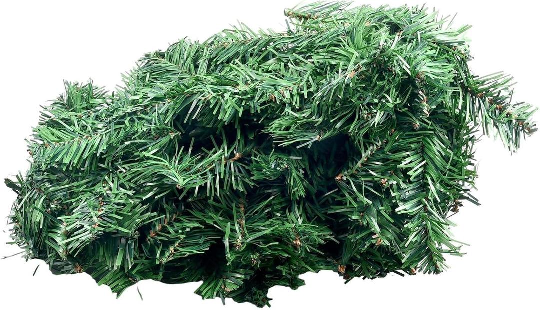 Pine Wreath, Green Wreaths Christmas Garland Pine Wreath for Festive Spring Summer Indoor Outdoor Porch Wall Home Decor(2.7M 280Heads)