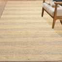Chardin home 5x7 Natural Jute Cotton Hand Woven Area Rug