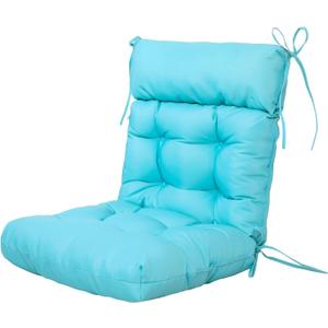 ARTPLAN Adirondack Outdoor Chair Cushion, All Weather Patio Cushion, Wicker Tufted Pillow for Patio Furniture,SkyBlue 
