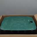 Leinuosen 15" x 21" Rectangular Jumbo Valve Box and Cover, 12 Inch Height, Black Irrigation Control Sprinkler Valve Box with Green Lid Heavy Duty for Garden Lawn, Park, Playground