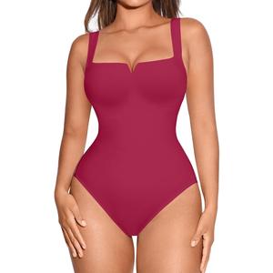 FeelinGirl Square Neck Bodysuit for Women Sleeveless Tummy Control Slimming Bodysuit Going Out Tank Tops (3X-Large)