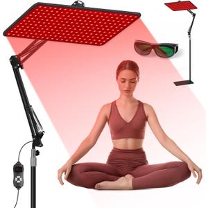 Red Light Therapy for Body and Face, 660nm 850nm 940nm Infrared Redlight-Therapy Lamp Device with Large Panel and Stable Stand at Home, Idea Gift for Women Wife Mom Sister Girlfriend