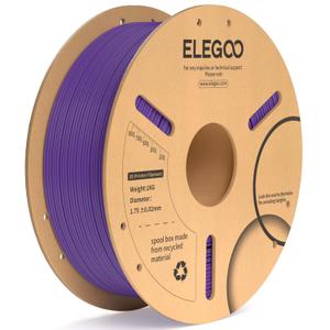 ELEGOO PLA Plus Filament 1.75mm Purple 1KG, PLA+ Tougher and Stronger 3D Printer Filament Dimensional Accuracy +/- 0.02mm, 1kg Spool(2.2lbs) Fits for Most FDM 3D Printers
