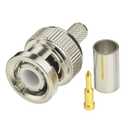 Eightwood 10pcs 50 Ohm BNC Crimp Male Connector for RG58 RG142 LMR195 Cable (BNC male)