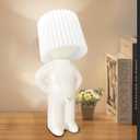 Shy Man Lamp-Creative Small Night Light LED Plug-in Table Lamp for Bedroom Office,Novelty Fun White Elephant Gift for Men Women Christmas Gifts,Valentines Day Gifts for Him Her(White)
