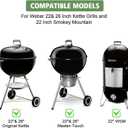 GRISUN Adjustable Grill Side Table for Weber 22 and 26 Inch Grills