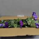 HyeFlora Artificial Flowers for Outdoors 2PCS Faux Petunias Silk Fake Flowers for Outside Planter UV Resistant Realistic Home Garden Porch Decor (Purple)