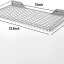Wallmaster Heavy Duty Garage Wall Shelving 2 Pack 23.6"x11.8" Metal Wire Shelves Wall Mount Mesh Storage Rack for Garage, Office, Basement and Kithcen, max Load 65 lbs (Grey)