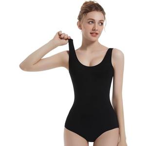 Spoxiyue Women's Ballet Tank Leotards Ballet Dancewear Scoop Neck Bodysuit Women's Team Basic Tank Leotards, (Black, S)