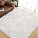 Goolela White Sheepskin Area Rug 8x10 Fluffy Fuzzy Furry Shag Rug for Living Room Bedroom Soft Faux Fur Rectangle