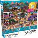 Buffalo Games - Pun Fuzzles - Hawaiian Food Truck Festival - 1000 Piece Jigsaw Puzzle For Adults -Challenging Puzzle Perfect for Game Nights - Finished Size is 26.75 x 19.75