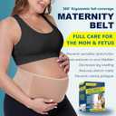 ChongErfei Maternity Belt Pregnancy Belly Band Back Support Abdominal Binder Back Brace - Relieve Back, Pelvic, Hip PainBeige,One Size
