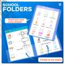 Henoyso 300 Pcs Communication Folders for Students, Blue 2 Pocket