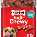 Milk-Bone Soft & Chewy Dog Treats, Made with Real Bacon, 25 Ounce Canister (EXP 04/01/27)