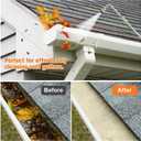 Sealegend 8FT Pressure Washer Extension Wand for Gutter Cleaning, Upgrade Power Washer Accessories with 6 Spray Nozzle Tips, 3 Gutter Cleaner Attachments Curved Rod, 1/4" Quick Connect, 4000 PSI