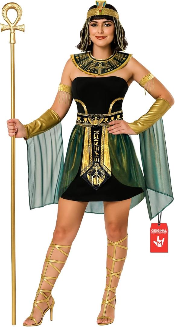 Morph Cleopatra Costume Women, Women Cleopatra Costume, Adult Cleopatra Outfit, Womens Halloween Costumes (X-Large)