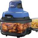 Ninja Crispi 5-in-1 Portable Glass Air Fryer Cooking System, 1500W, 6-Cup, 4-Quart & 2.5-Quart TempWare Containers With Lids, Microwave, Freezer & Dishwasher Safe, Blue, FN103CO