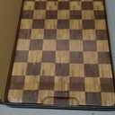 Bamboo Cutting Boards for Kitchen, End Grain Wood Cutting Board with Juice Grooves & Handles, Charcuterie Checkered Chopping Board Thick Butcher Block Serving Tray with Gift Box, 16.5"11.6" 1"