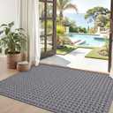 DEXI Door Mat Indoor Entrance 48x72, Entryway Doormats, Light Grey