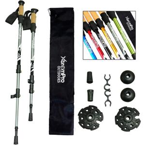 2 Pcs Trekking Poles,Aluminum Lightweight Collapsible Hiking Poles for Women,Walking Sticks for Hiking Carbon Fiber