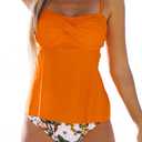 Beachsissi Women Tankini Swimsuit Twist Front 2 Piece Bathing Suit (M)