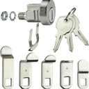1-Pack Mailbox Lock and Key L-1172C COMP-X National Mailbox Lock C9100 Mailbox Key Lock with 3 Keys 5 Shaped Locking Plates Clockwise